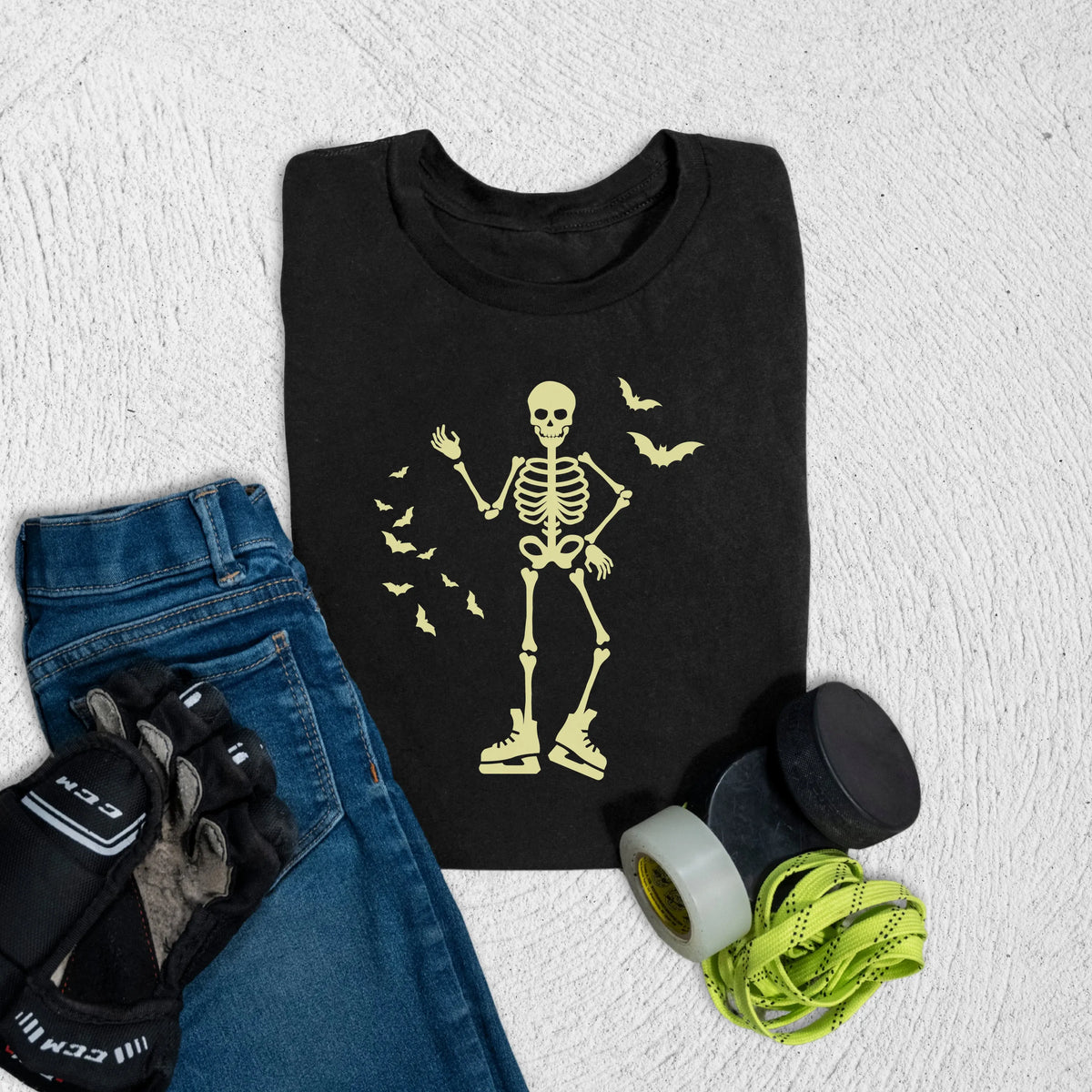 Youth SkeleSkater T-Shirt S / Black Kids clothes