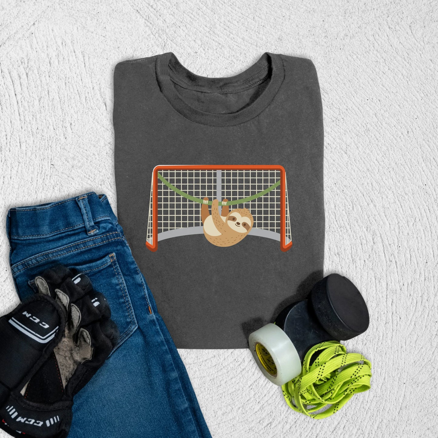 Youth Sloth T-Shirt Asphalt / S Kids clothes