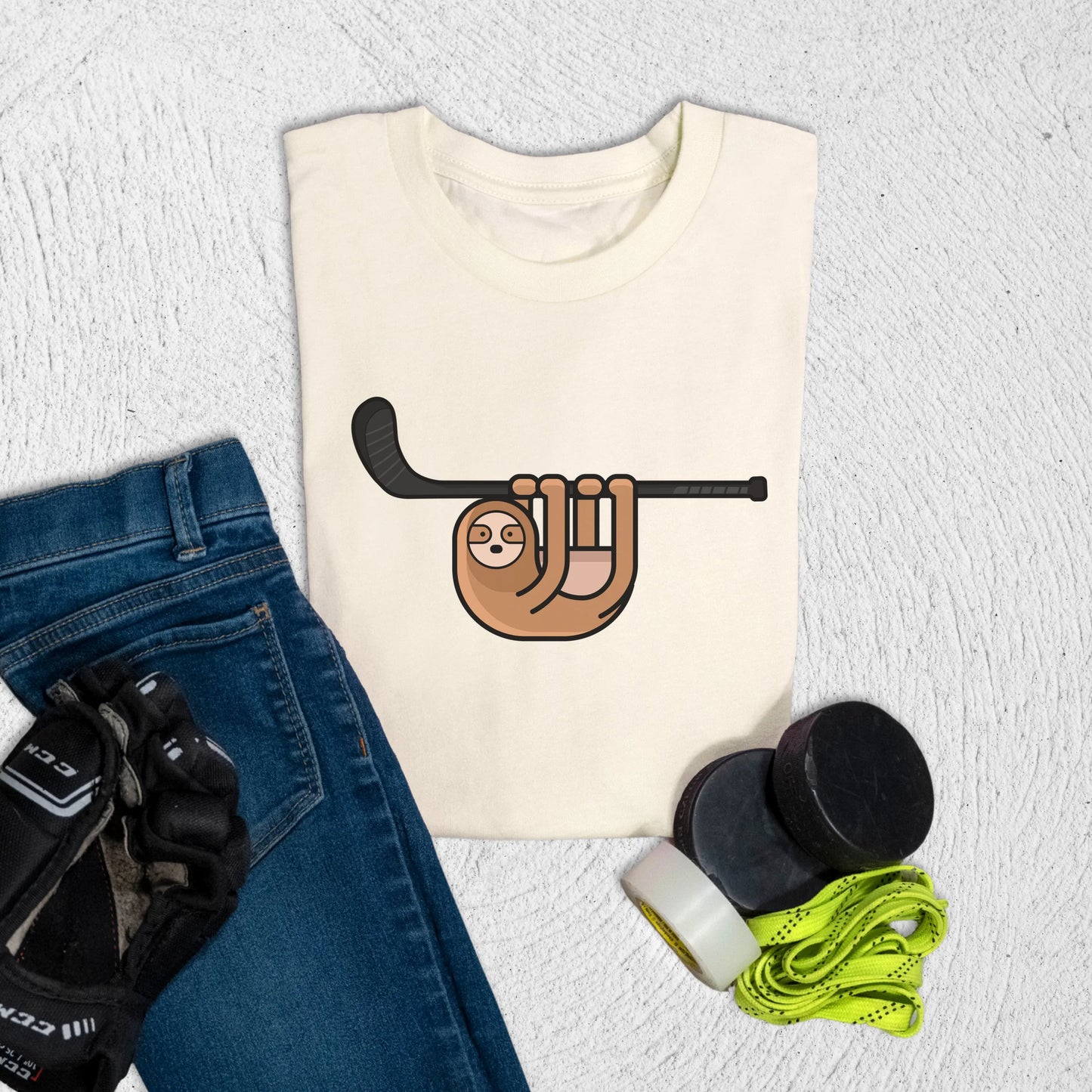 Youth Slothin' Around T-Shirt S / Natural Kids clothes