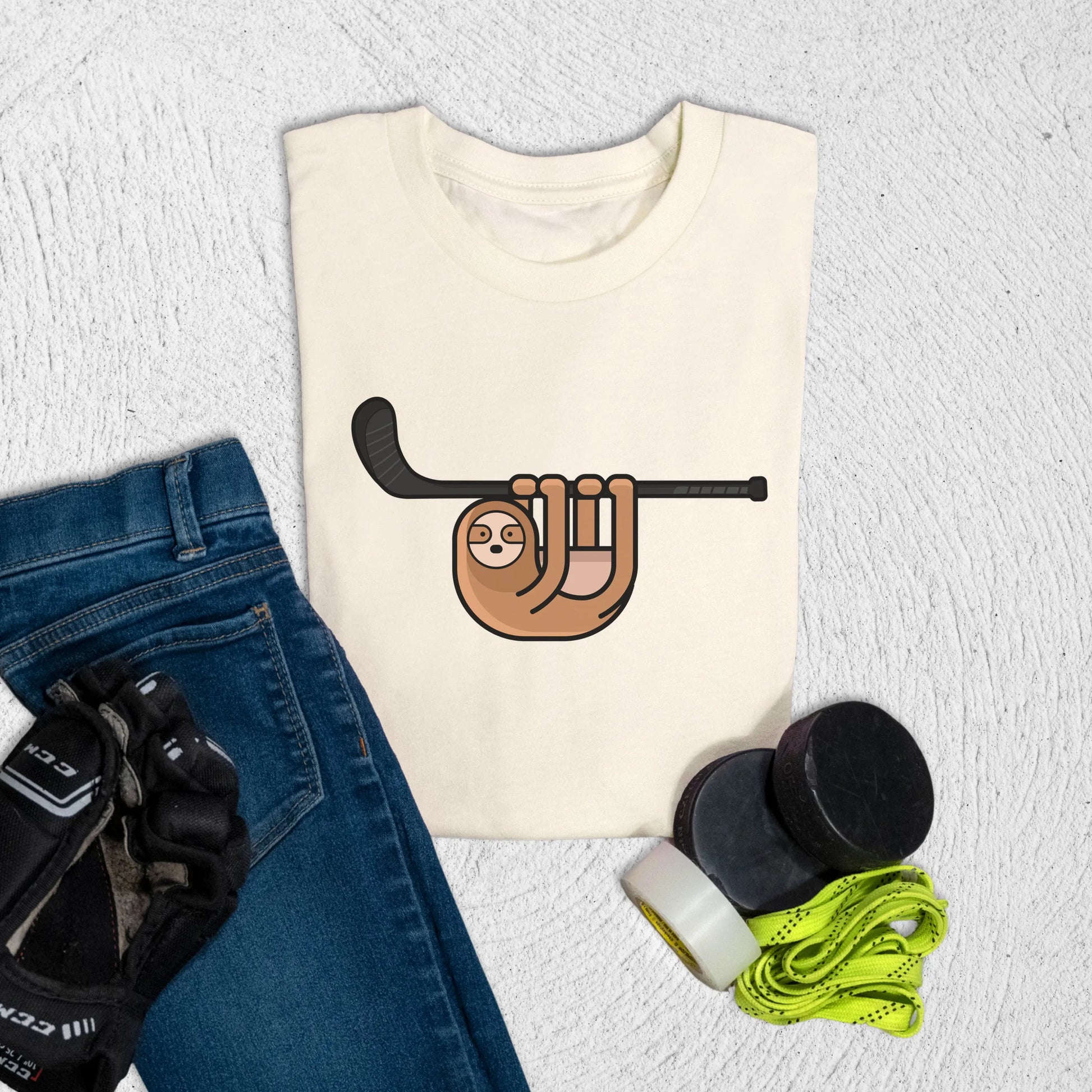 Youth Slothin' Around T-Shirt S / Natural Kids clothes