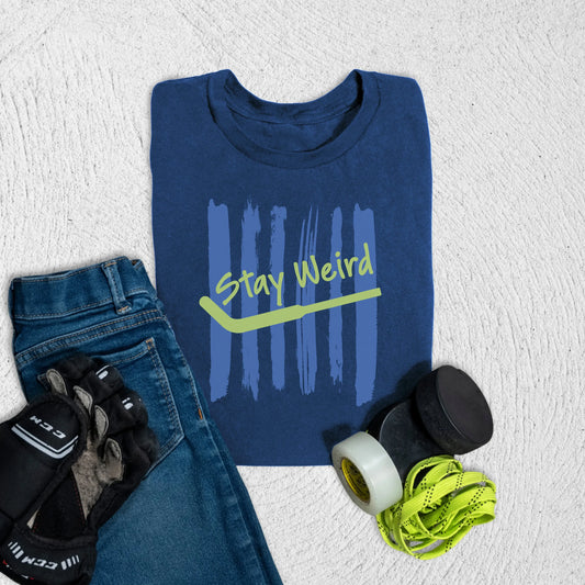 Youth Stay Weird T-Shirt S / Navy Kids clothes