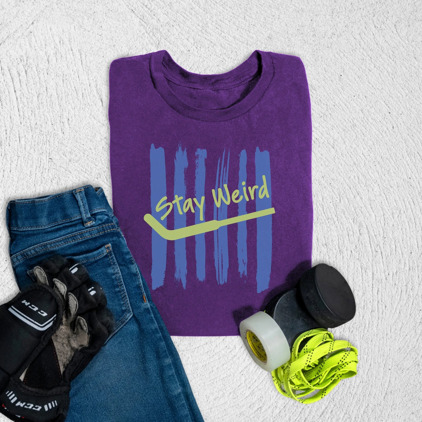 Youth Stay Weird T-Shirt S / Team Purple Kids clothes