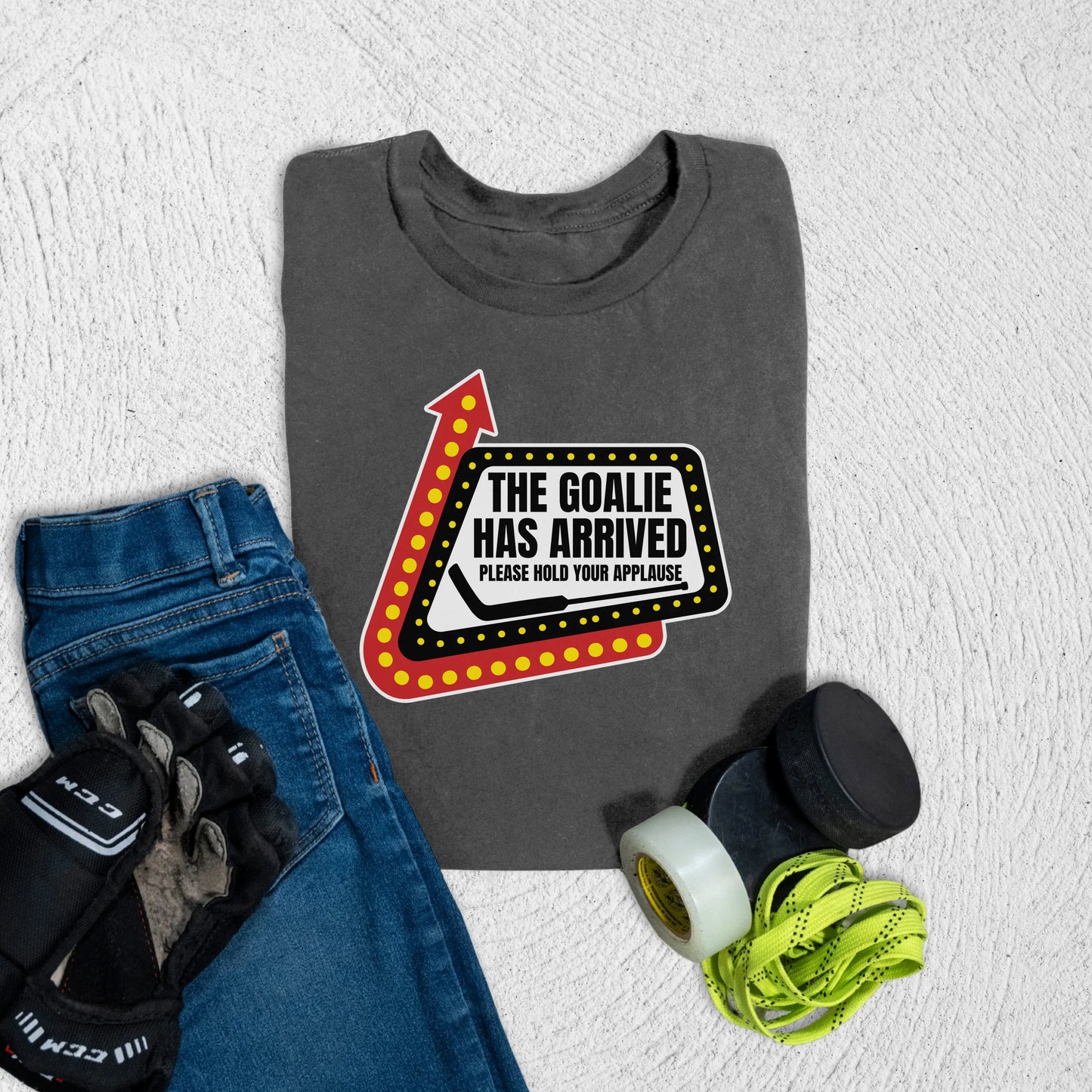 Youth The Goalie Has Arrived T-Shirt S / Asphalt Kids clothes