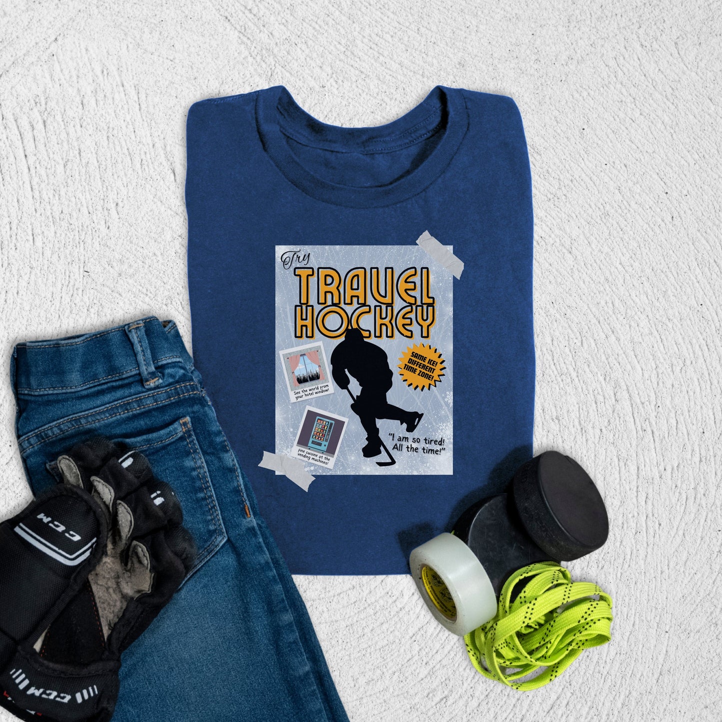 Youth Travel Poster T-Shirt Navy / S Kids clothes