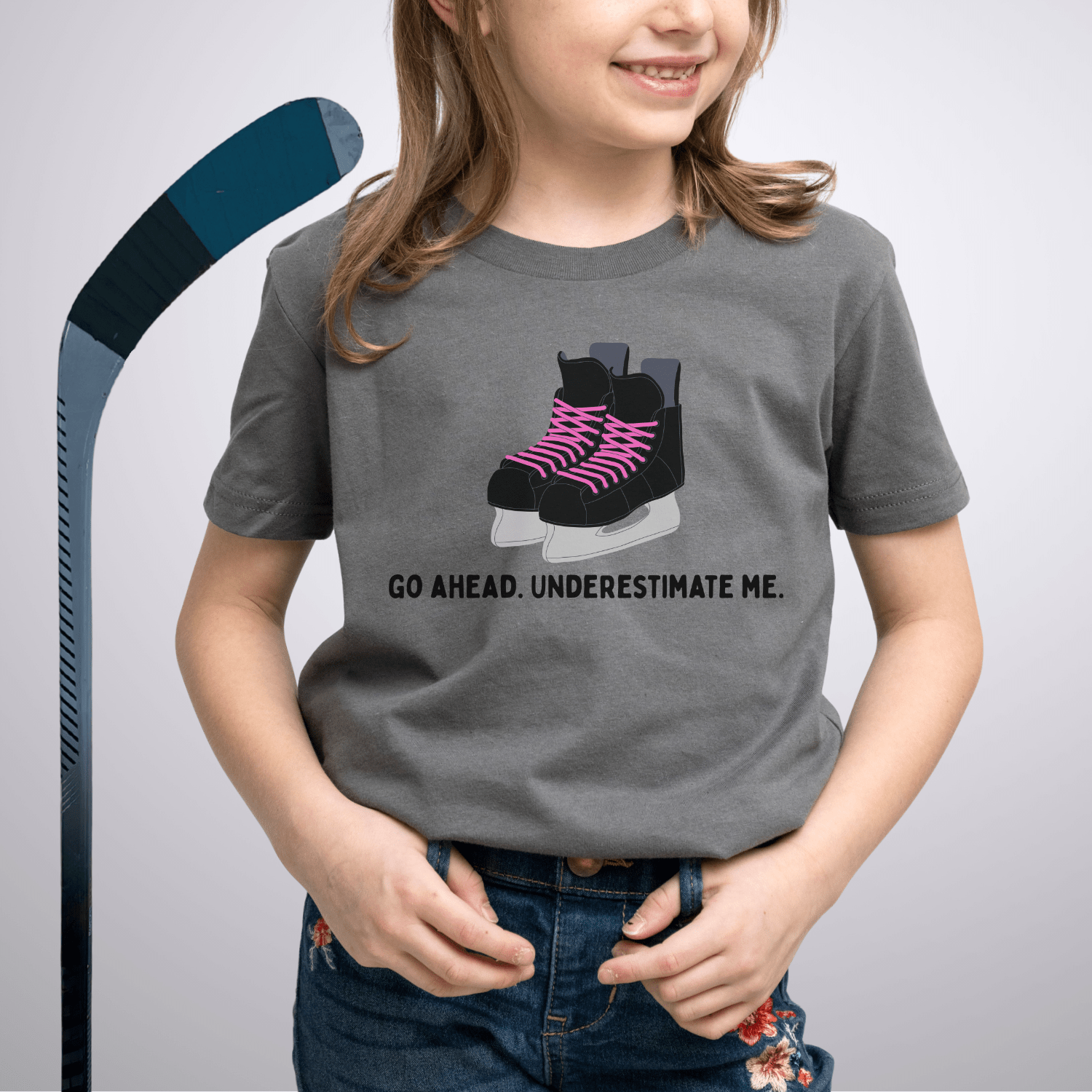 Youth Underestimate Me Skates T-Shirt Asphalt / S Kids clothes