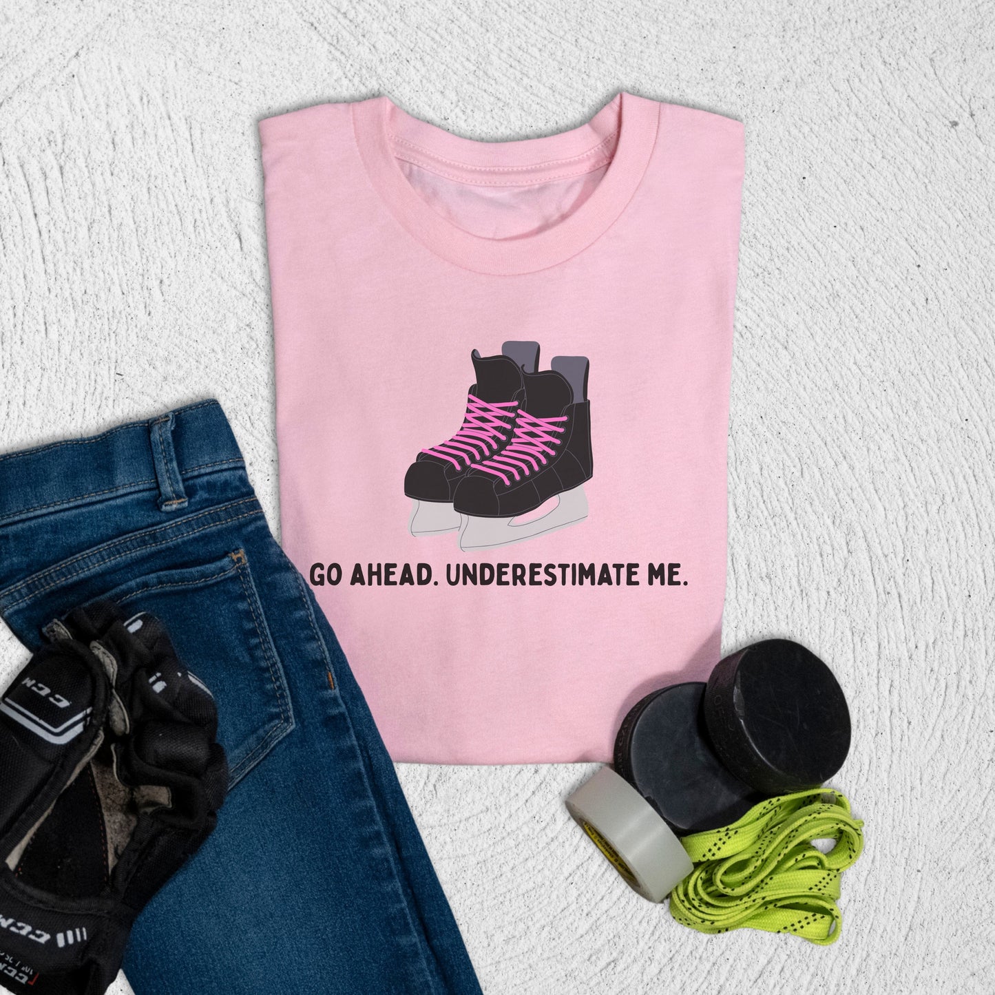 Youth Underestimate Skates T-Shirt Pink / M T-Shirt