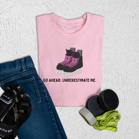 Youth Underestimate Skates T-Shirt Pink / M T-Shirt