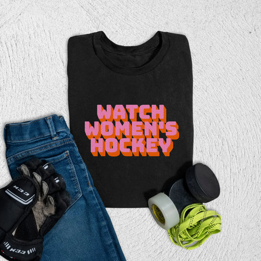 Youth Watch Women's Hockey T-Shirt S / Black Kids clothes