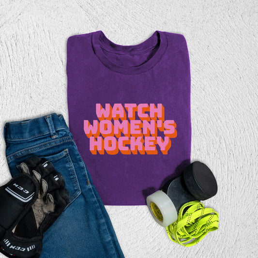 Youth Watch Women's Hockey T-Shirt S / Team Purple Kids clothes