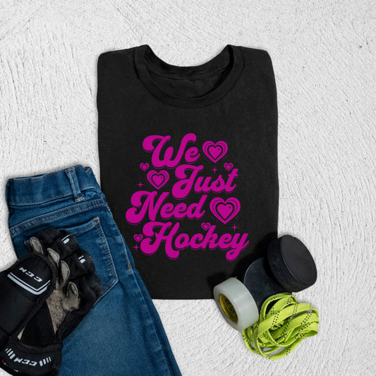Youth We Need Hockey T-Shirt Black / S Kids clothes