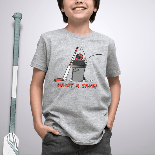 Youth What a Save T-Shirt Athletic Heather / S Kids clothes