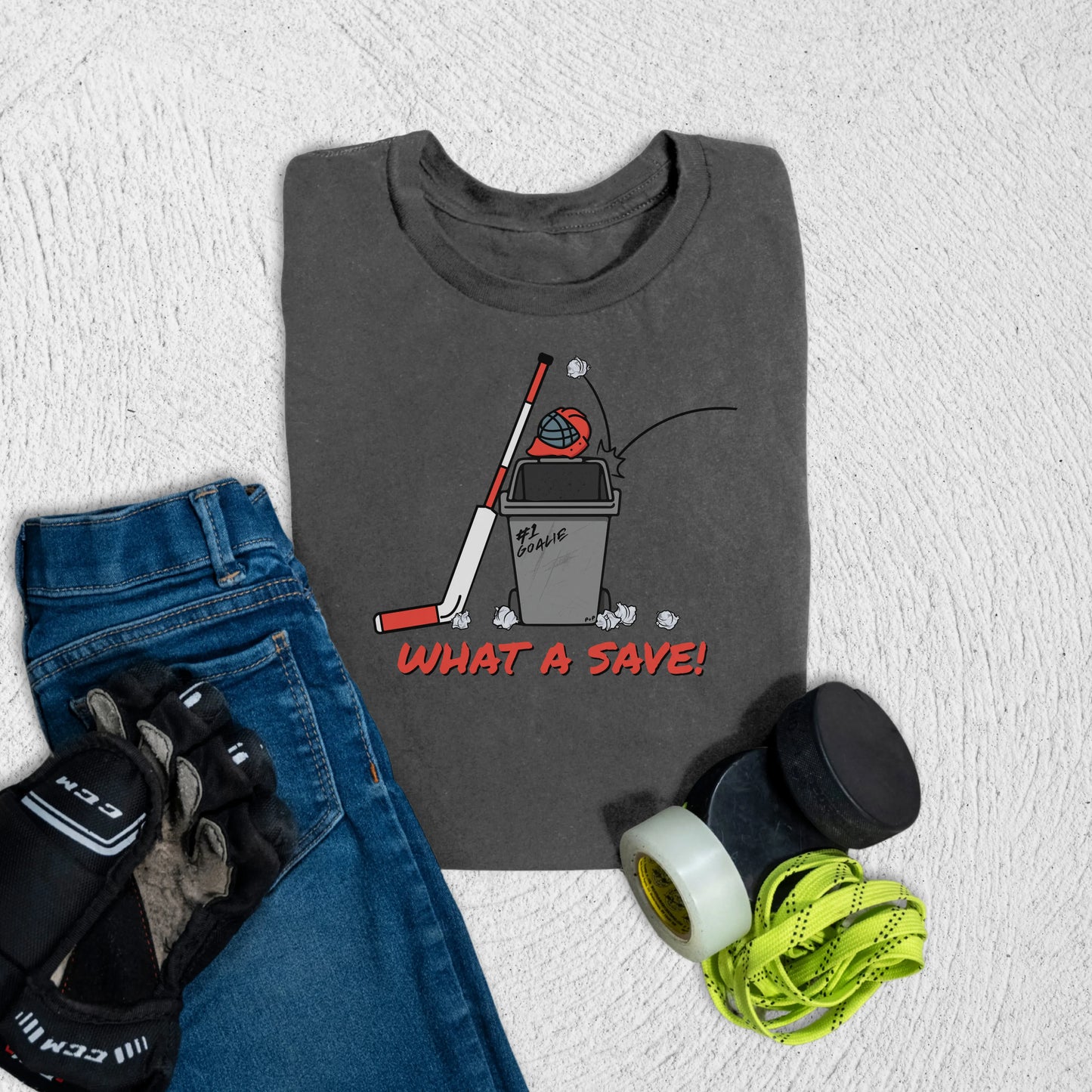 Youth What a Save T-Shirt S / Asphalt T-Shirt